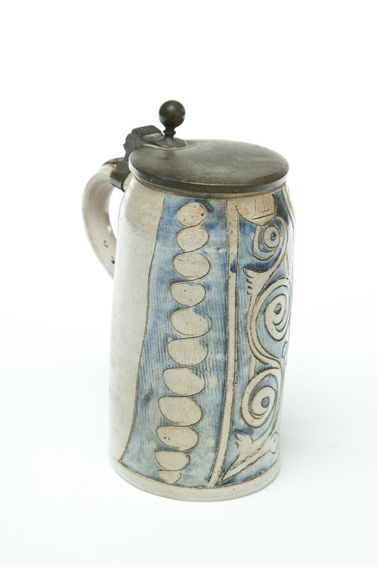 STONEWARE MUG.  Attributed to