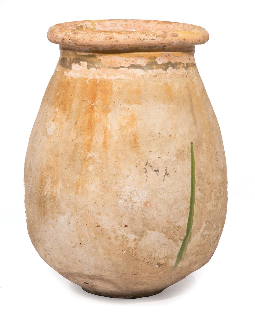 STONEWARE OLIVE JARStoneware