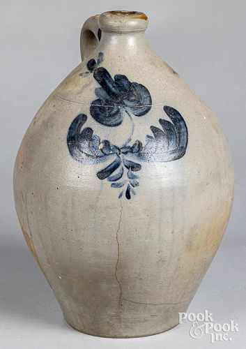 STONEWARE OVOID JUG, 19TH