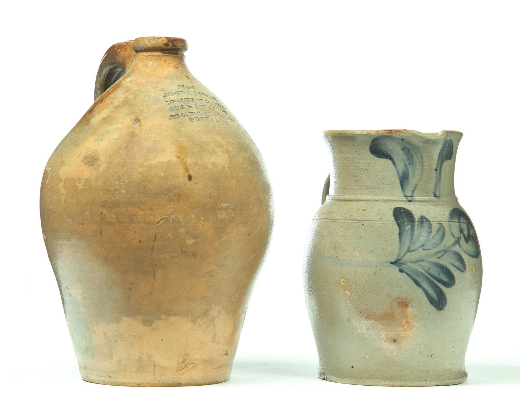 STONEWARE PITCHER AND JUG. 
