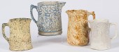 Stoneware Spongeware Pitchers