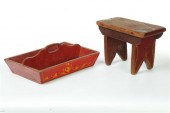 STOOL AND CUTLERY TRAY.  Ameri