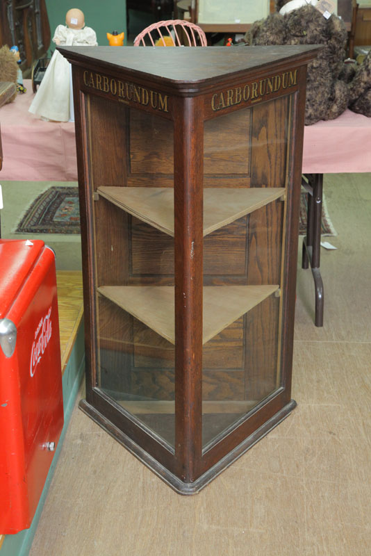 STORE DISPLAY CASE. ''Carborundum''