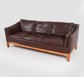 STOUBY DANISH LEATHER & RATTAN