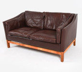 STOUBY DANISH LEATHER & RATTAN