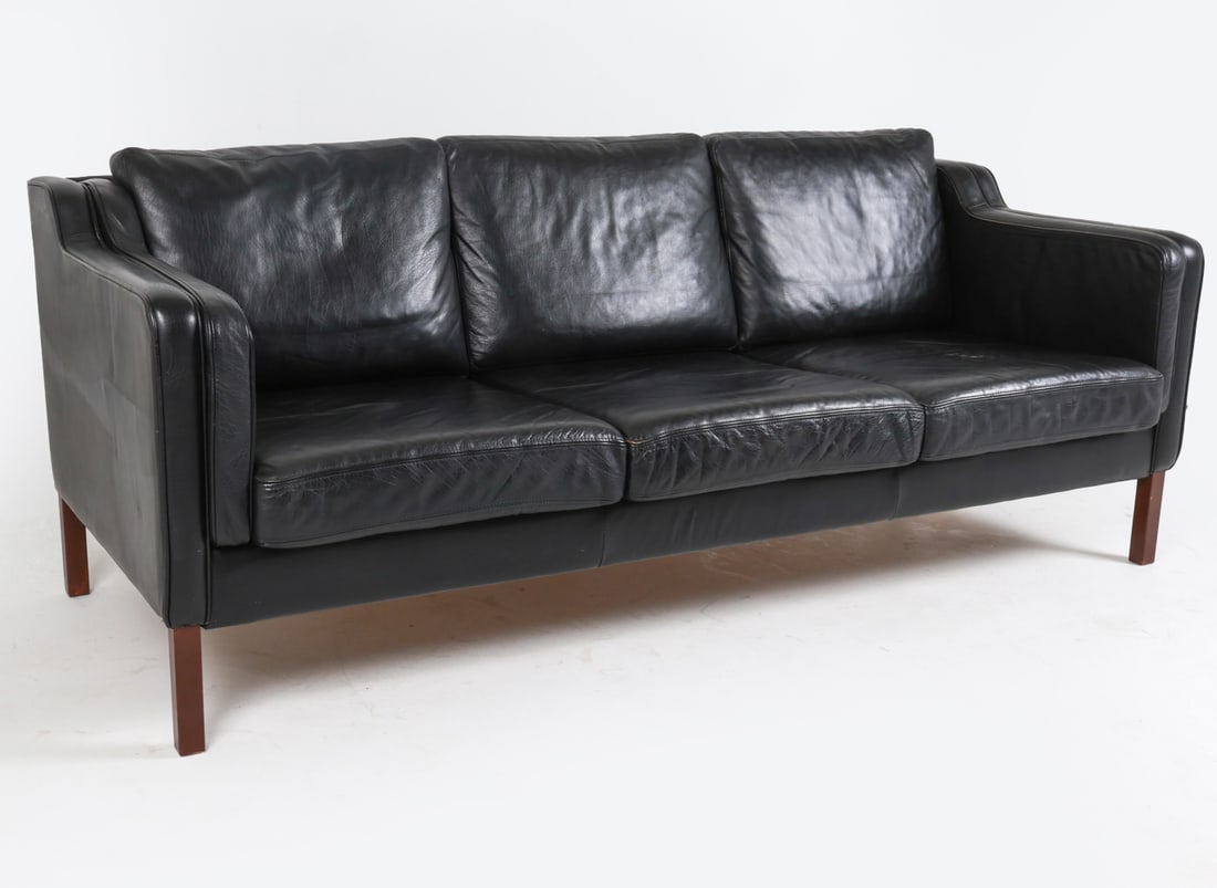 STOUBY DANISH LEATHER SOFA C.