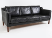 STOUBY DANISH LEATHER SOFA C.