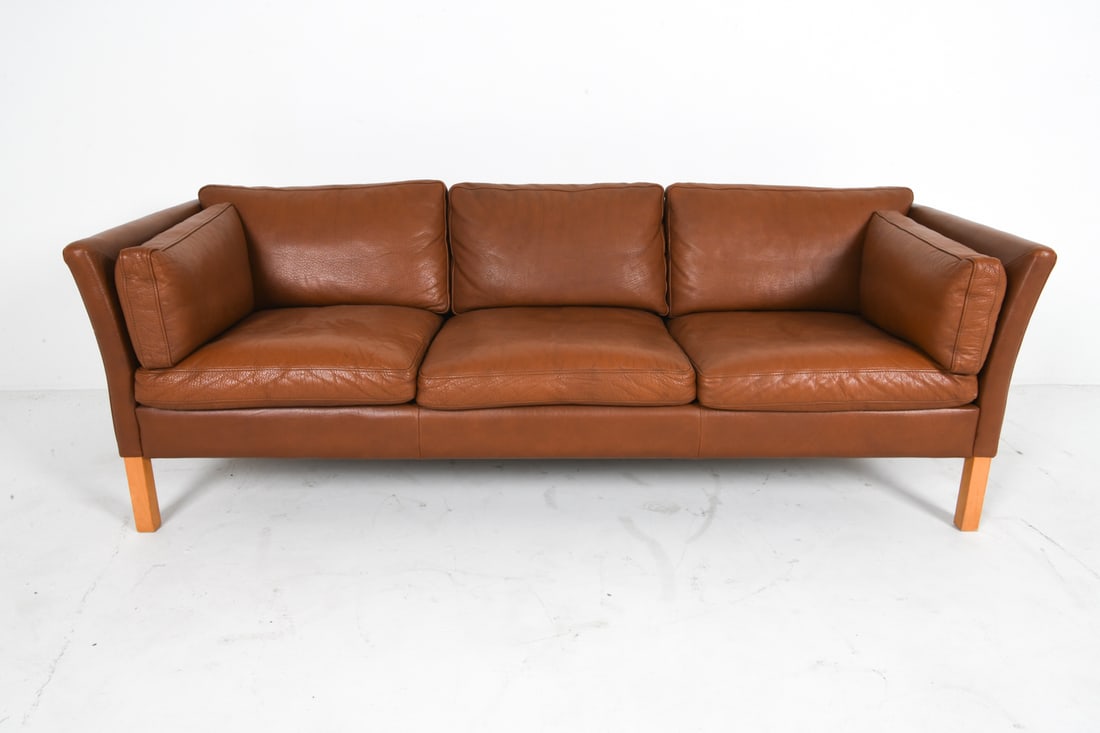 STOUBY DANISH LEATHER SOFA C.
