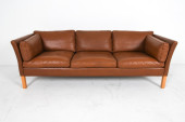 STOUBY DANISH LEATHER SOFA C.