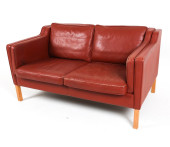STOUBY DANISH LEATHER SOFA C.