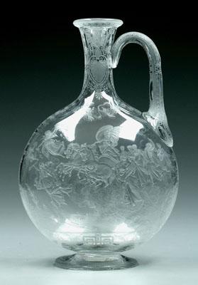 Stourbridge moon flask, elaborate