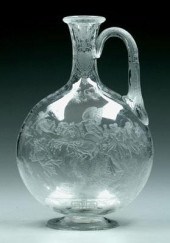 Stourbridge moon flask, elabor