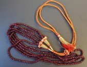 Strands of Rubies, blue Sapphi