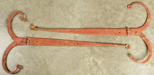 STRAP HINGESPair of large wrought
