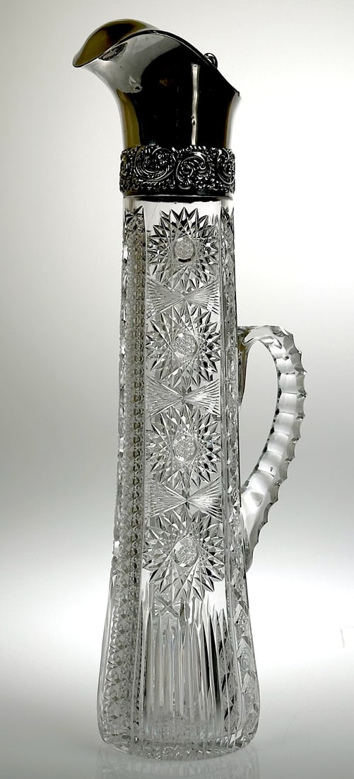 STRAUS PRIMROSE CUT GLASS MAGNUM
