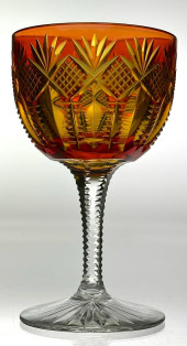 STRAUS PRISMATIC CUT GLASS WIN