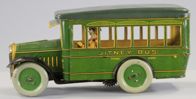 STRAUSS JITNEY BUS Lithographed tin