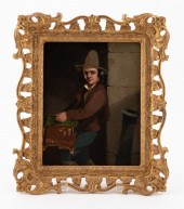 STREET MUSICIAN, OIL ON CANVAS
