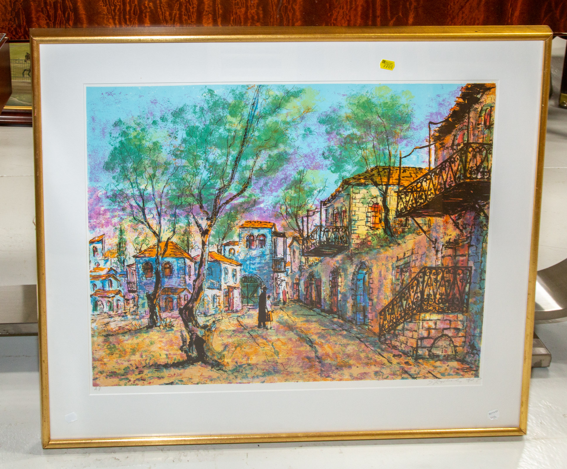 STREET SCENE, LITHOGRAPH