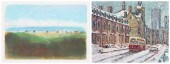 Street scene painting and trop