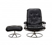 "STRESSLESS' LEATHER & CHROME