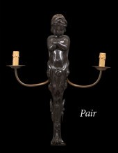 Striking Pair of French Carved