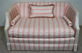 STRIPE UPHOLSTERED LOVESEAT, W