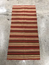 STRIPED FLATWEAVE RUG, 5' X 2'
