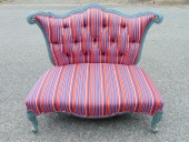 STRIPED MID-CENTURY SETTEE/LOV