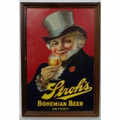 Stroh's Beer Sign Ca. late 19t
