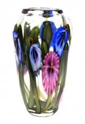 STUART ABELMAN FLORAL ART GLAS