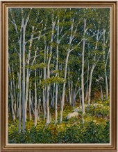 STUART ROPER, "BIRCHES", OIL O