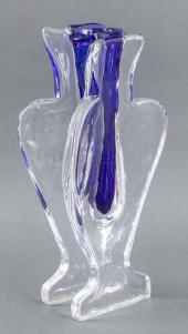 STUDIO ART GLASS COBALT AND CL