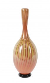 STUDIO ART GLASS PINK SWIRL VA