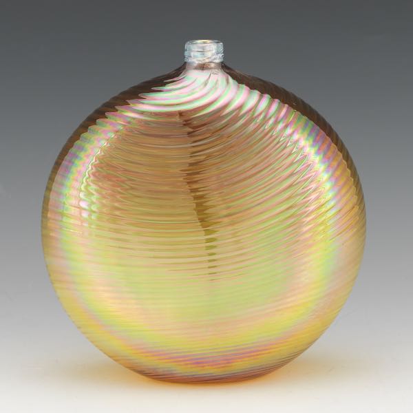 STUDIO ART GLASS VASE 7 ?" x 7"