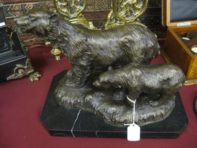 Studio Bronze of Bear & Cub 10''