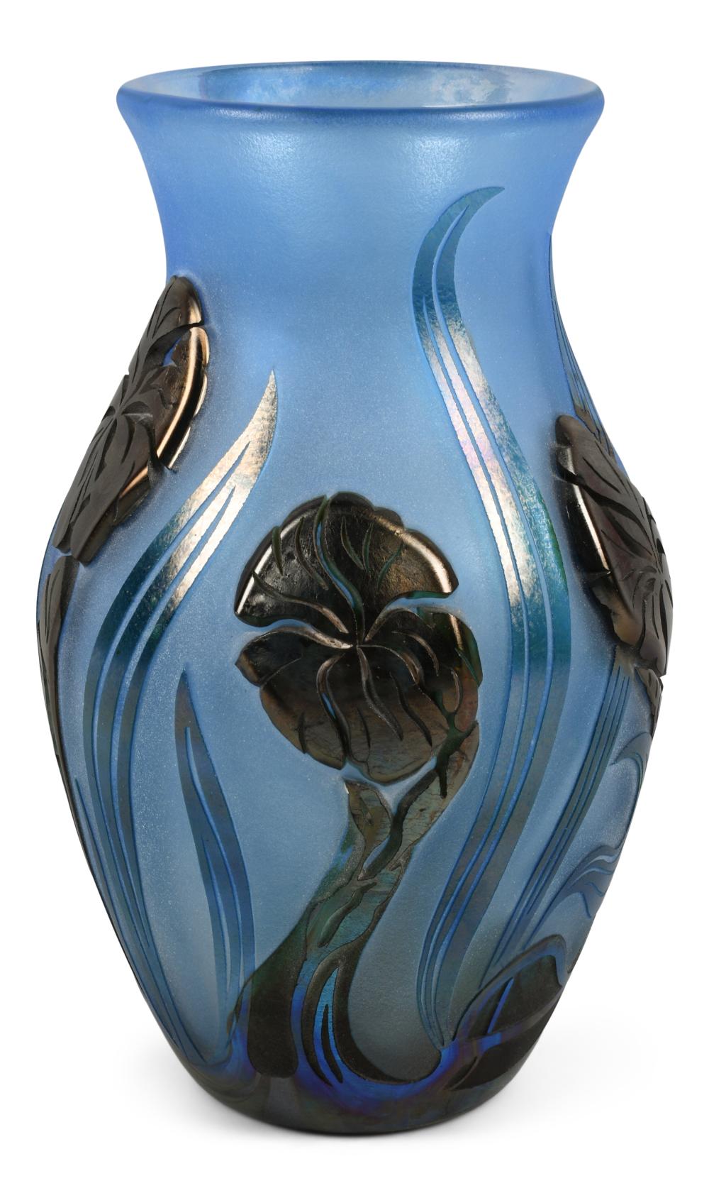 STUDIO GLASS VASE, DATED 1991