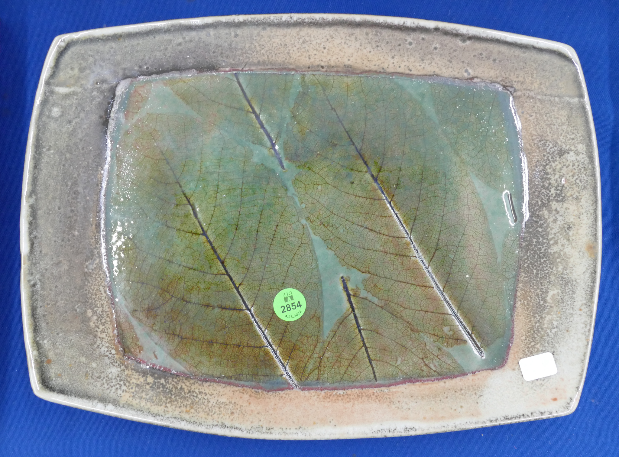Studio Pottery Leaf Tray- 13''