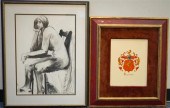 STUDY OF A FEMALE NUDE, CHARCO