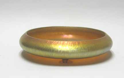 Stueben 'Aurene' low bowl   