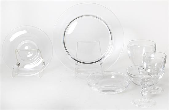 Stueben crystal stems plates and