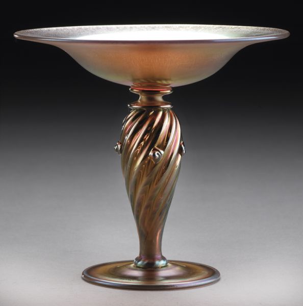 Stueben gold Aurene twisted stem