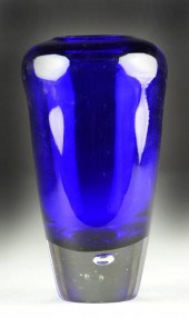 Stueben-style Cobalt Blue Art