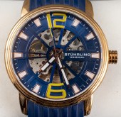 STUHRLING BLUE & STAINLESS STE