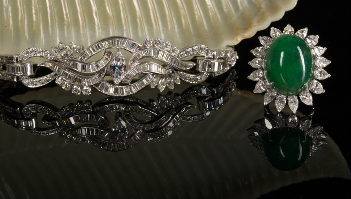 Stunning Art Deco Platinum, Emerald