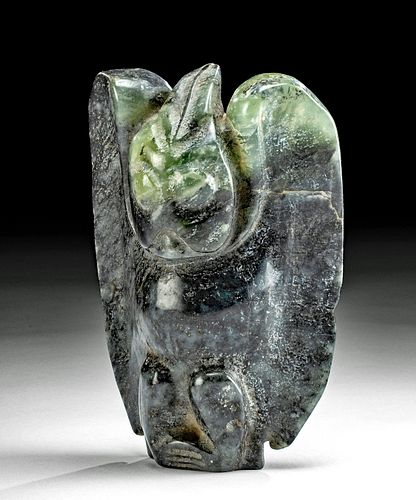 STUNNING CHINESE JADE BAT DEITY