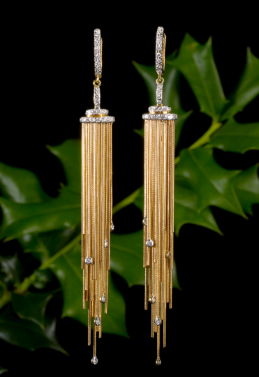 Stunning Pair of Eighteen-Karat