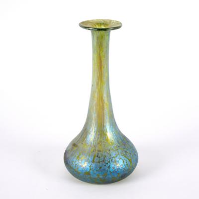 Style of Loetz, a glass vase of