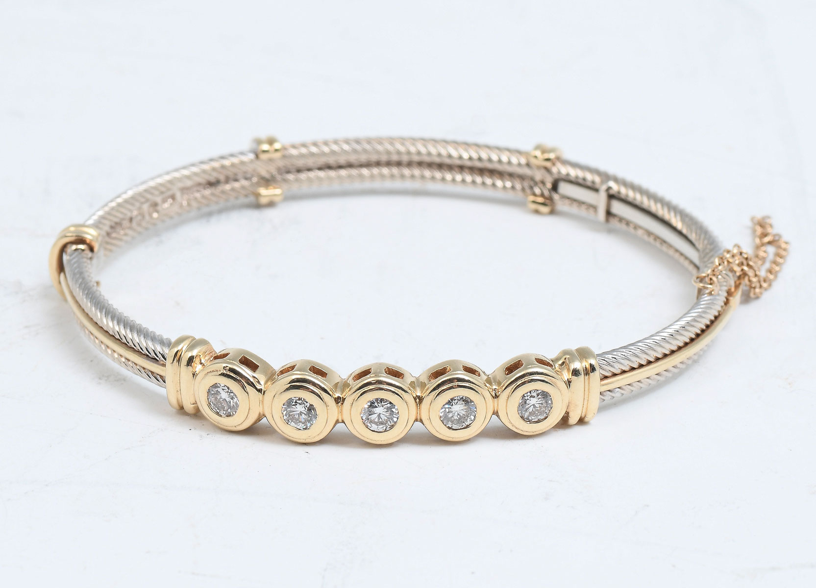 STYLISH 2 TONE 14K DIAMOND