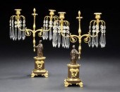 Stylish Pair of English Gilt-B